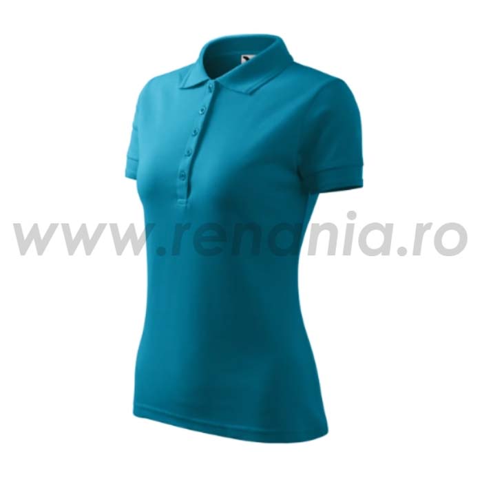 tricou-polo-dama-albastru-pique-malfini